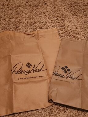 Patricia Nash Tan Logo Dust Bag Set Of 2 Bags